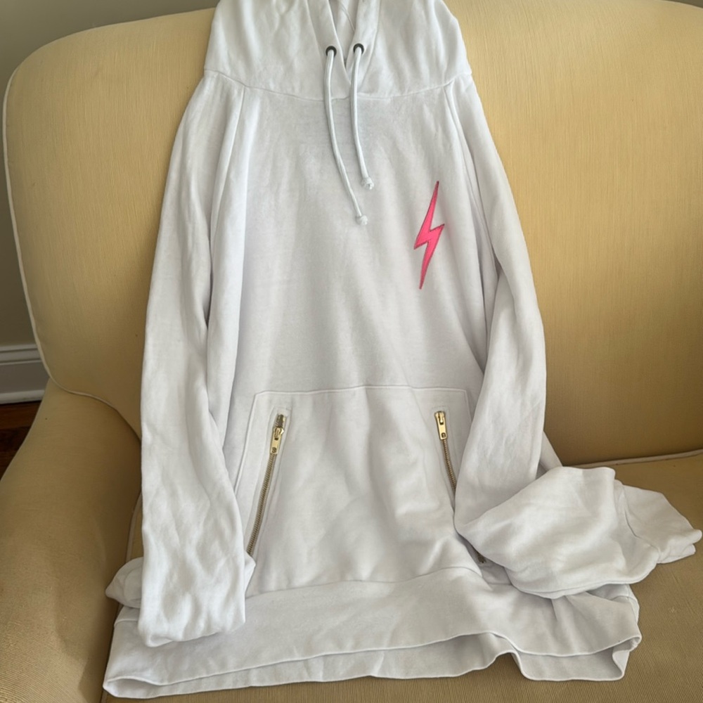 Aviator Nation Bolt Stitch pullover hoodie with pocket zippers